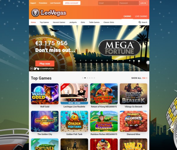 leo vegas casino website