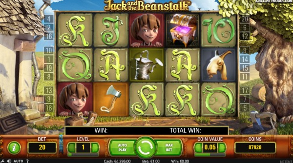 jack and the beanstalk video slot