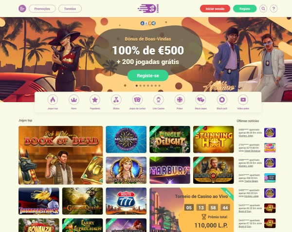 O website e a interface do Yoyo Casino