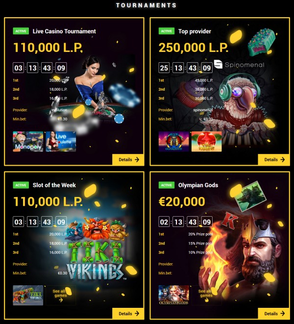 zetcasino tournaments