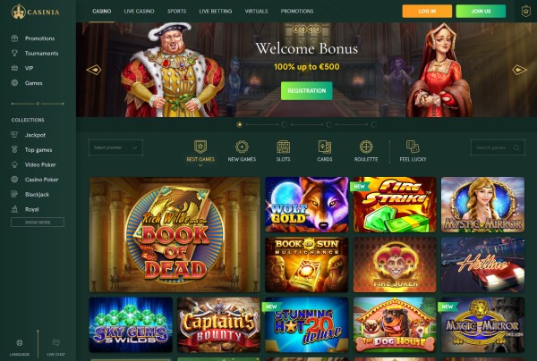 casinia website