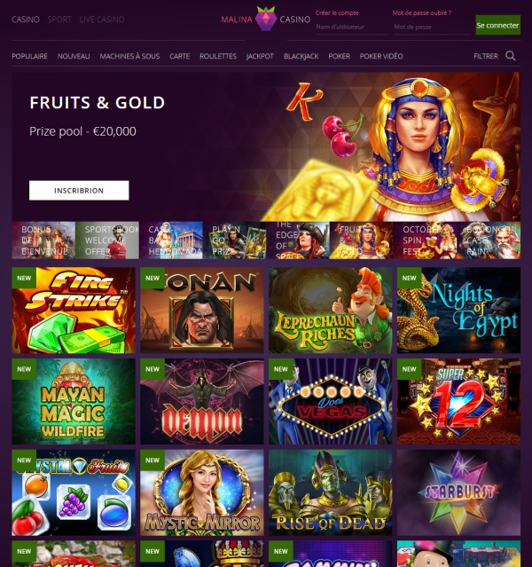 le site malina casino